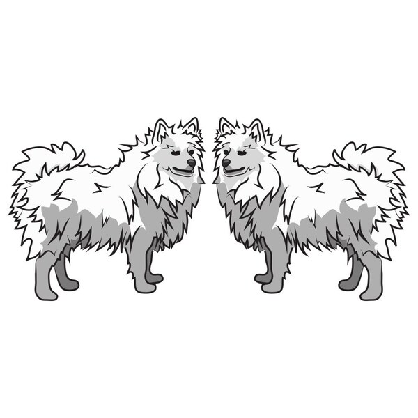 Samoyed Dog Decal, Dog Lover Decor Vinyl Sticker